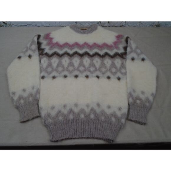 Icelandic By GE-KA Wool Sweater Pullover Size Large Made in England “Read” - Picture 1 of 12